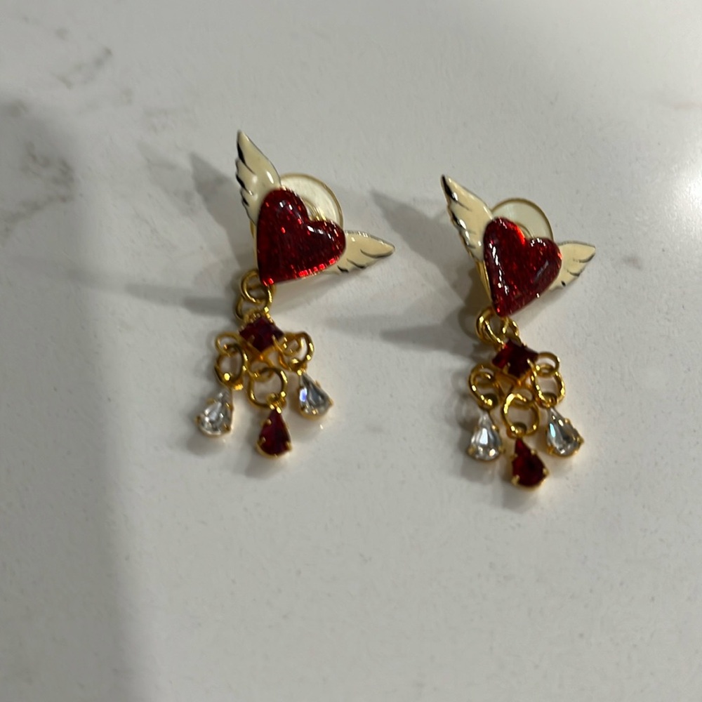 Lunch at the Ritz Heart Earrings